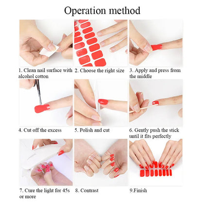 Halvhärdad Gelremsa-Manikyr Hel Klistermärke