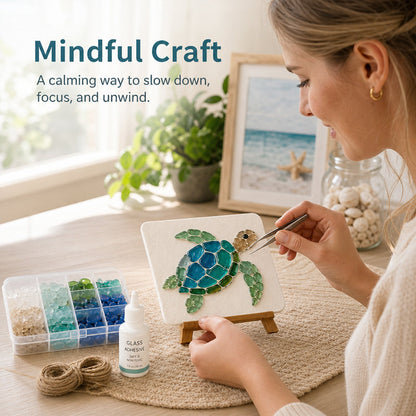 🌊Sea Glass Art Kit – Create Stunning Mosaic Masterpiece