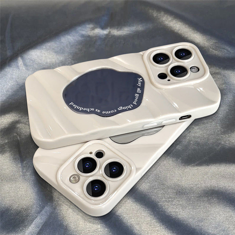 Skrynkligt Oregelbundet Spegelfodral