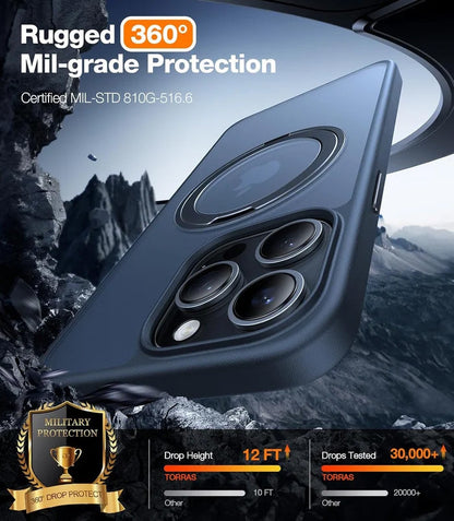 Det senaste roterbara magnetiska stativet Frostat telefonskal