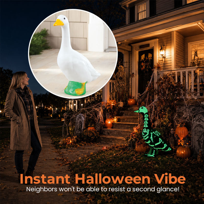 Halloween Luminous Skeleton Goose Porch Decor Costume