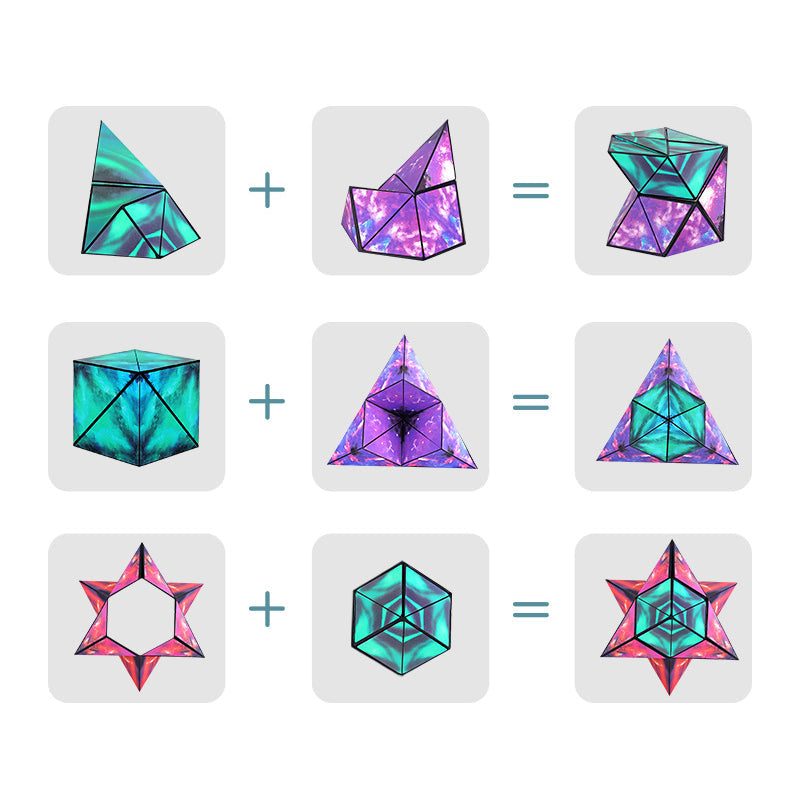 Supercool geometrisk 3D-magnetisk magisk kub