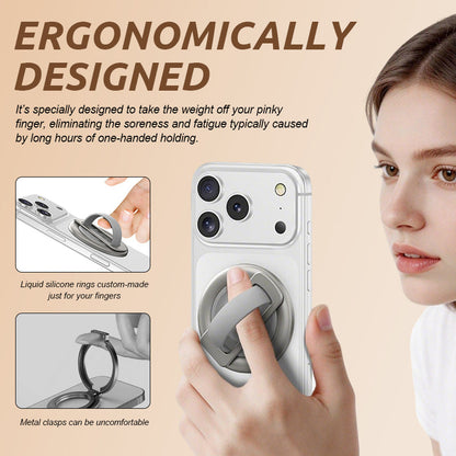 Strong Magnetic Silicone Mobile Phone Loop – Rotatable Ring Stand