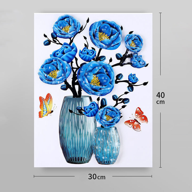 Väggklistermärke med 3D-simulering av vas