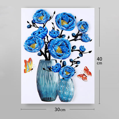 Väggklistermärke med 3D-simulering av vas