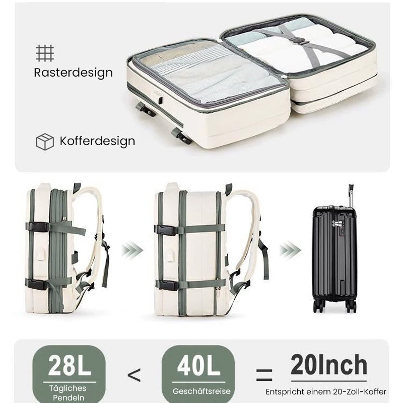 Reseryggsäck med stor kapacitet