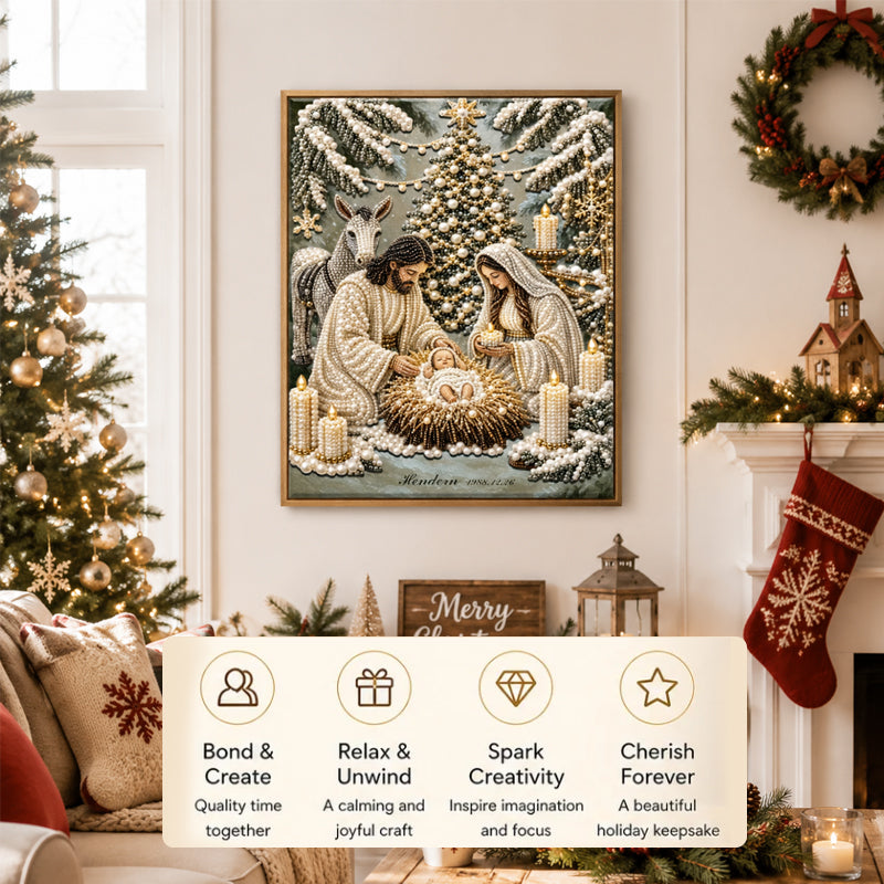 💎Nativity Scene Diamond Painting Kit | Jesus Christ Christmas Faith Art Decor