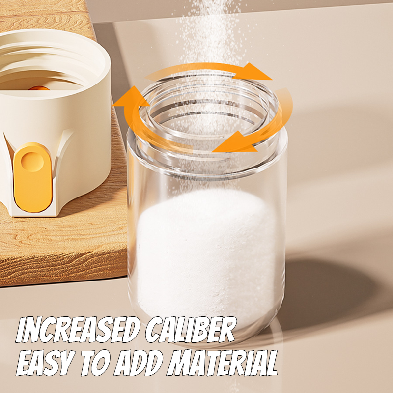 Köksmätade och förseglade kryddflaskor