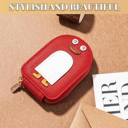 Förvaringsväska för kort med tecknad pingvin