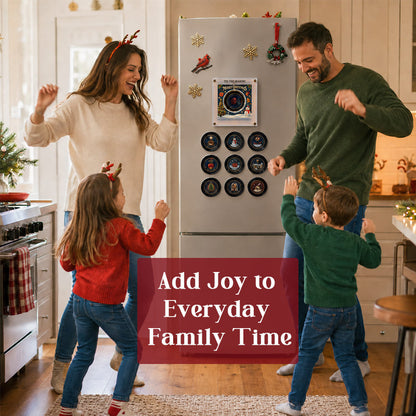 🎄 Christmas Music Fridge Stickers | Interactive Festive Decor with 9 Classic Christmas Carols