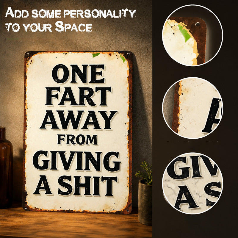 😆Cheeky Humour Metal Wall Sign – Funny Vintage Garage & Home Bar Decor