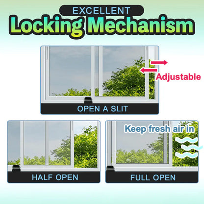 Stöldskyddande säkerhetslås för skjutdörrar och fönster