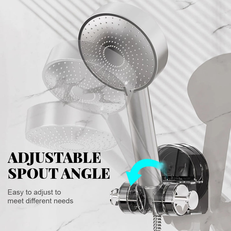 Justerbart duschhuvudfäste utan borrhål