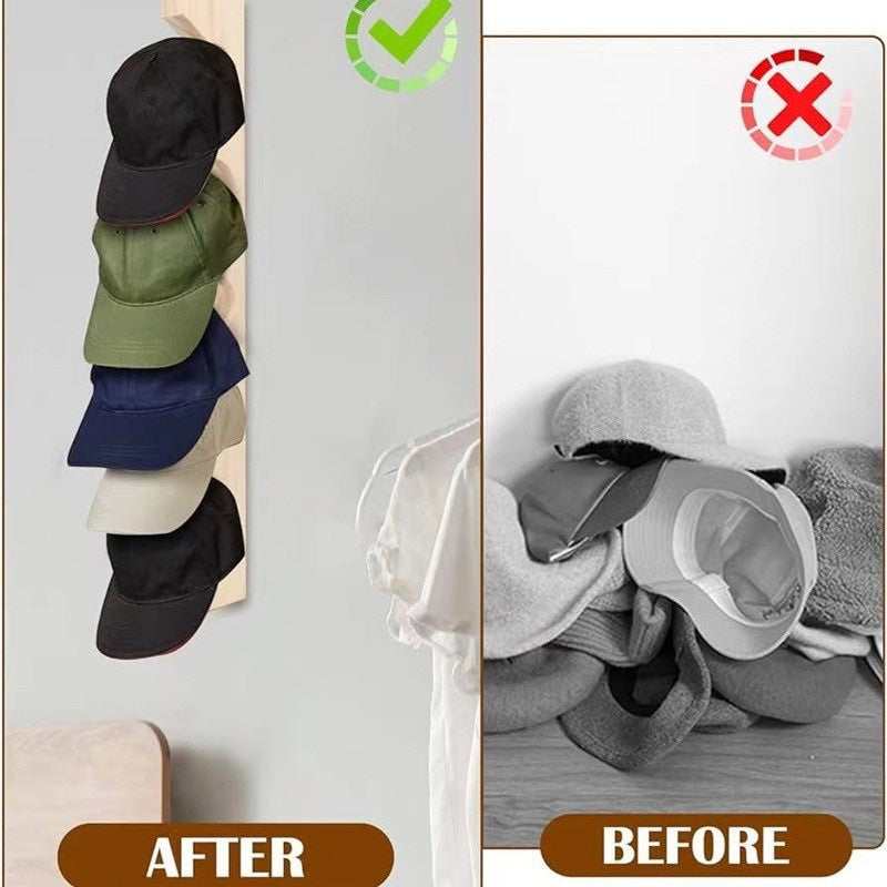 🔥Sista dagen 49% rabatt 🔥Trä basebollkeps vertikal hattstativ