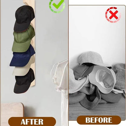 🔥Sista dagen 49% rabatt 🔥Trä basebollkeps vertikal hattstativ