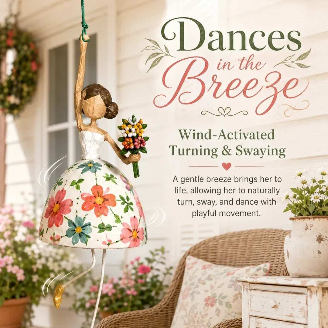 💃🌸 Whimsical Dancing Lady Hanging Ornament —  Let Your Space Dance