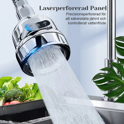 Kökskran förlängningsmunstycke med stänkskydd