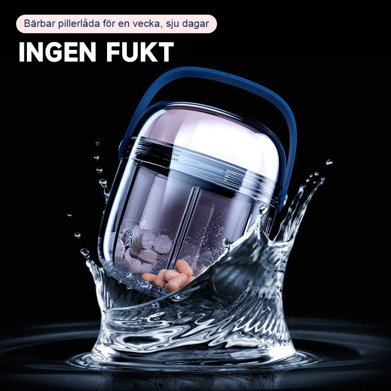 Bärbar pillerlåda för en vecka, sju dagar