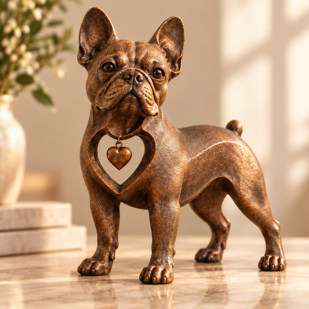 ⭐Classic Retro-Style French Bulldog Sculpture — Love at First Sight！