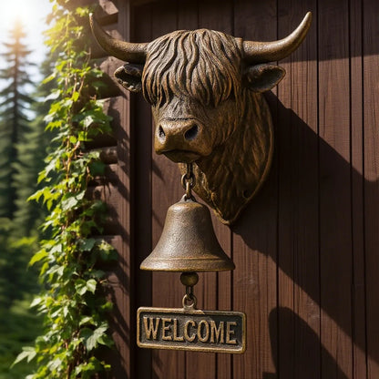 🔥Last Day 49% OFF - 🐂Highland Cow Welcome Bell