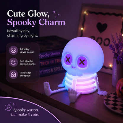 💀Charming Silicone Skeleton Color Changing Bedside Night Light