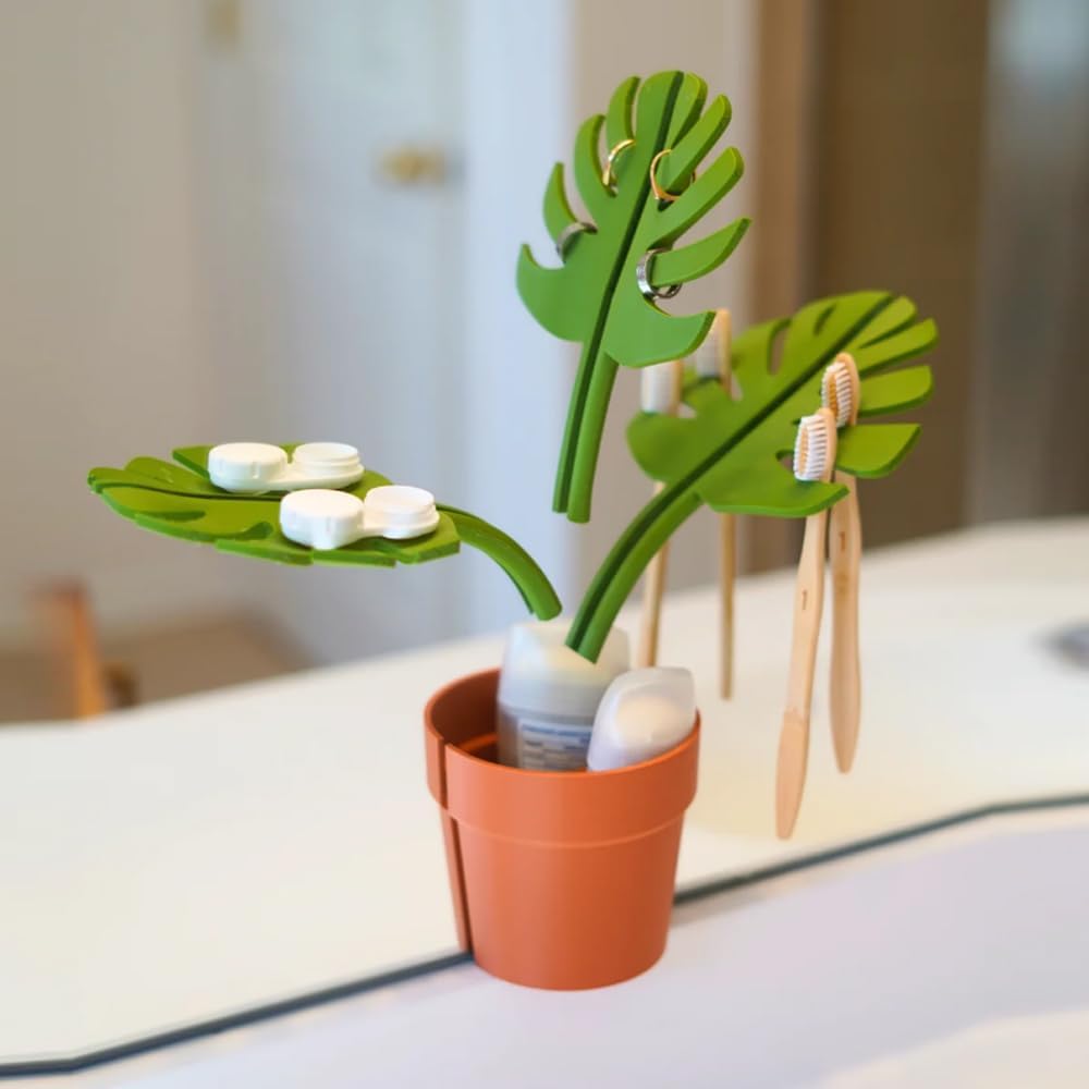 Spegel Monstera - badrumsorganisatör