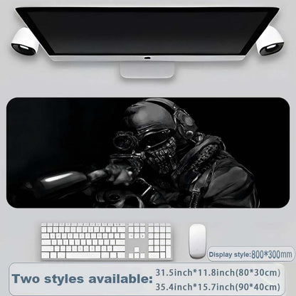 Cool Military Weapon Build Weapon Parts Display Stor musmatta för spel, snyggt skrivbordsskydd med halkfritt gummi, flera storlekar för bärbar dator och skrivbord