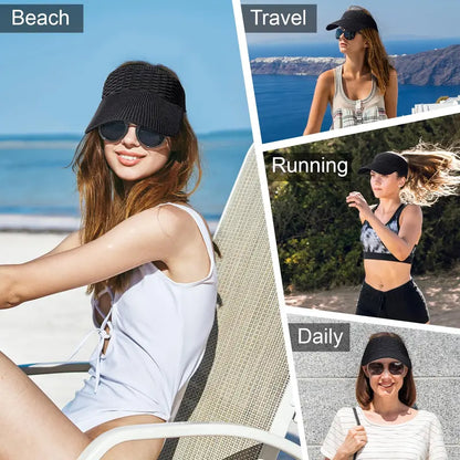 🧢Women's High Ponytail Sun Visor Hats☀️