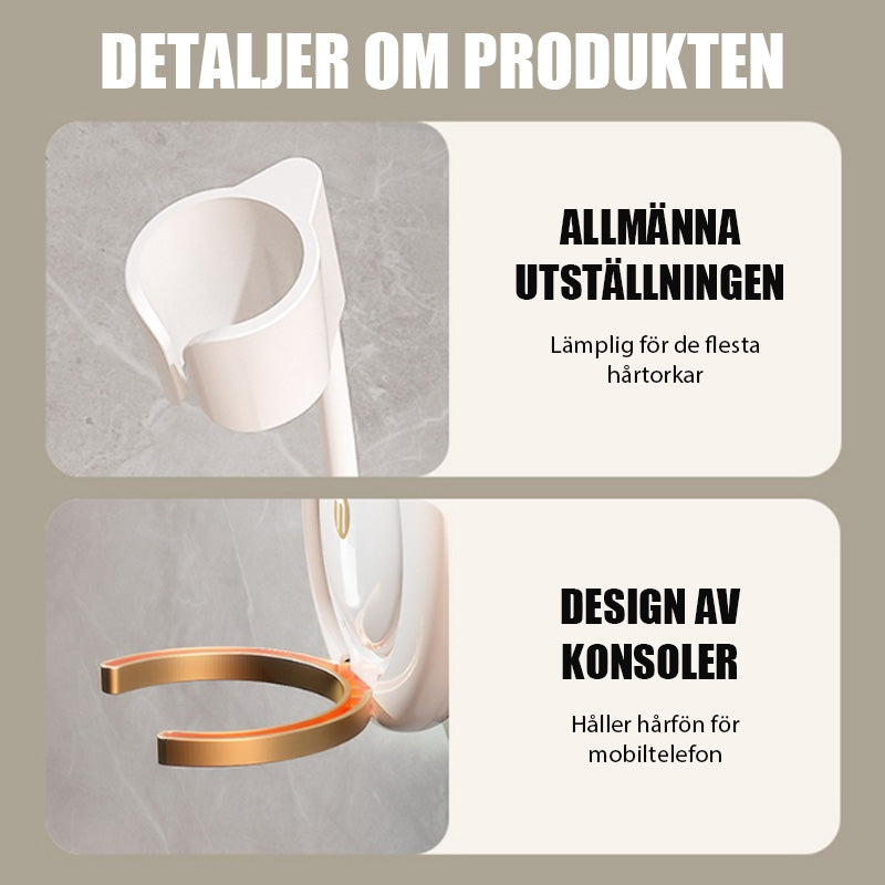 Handsfree-hårtorkhållare för lata människor