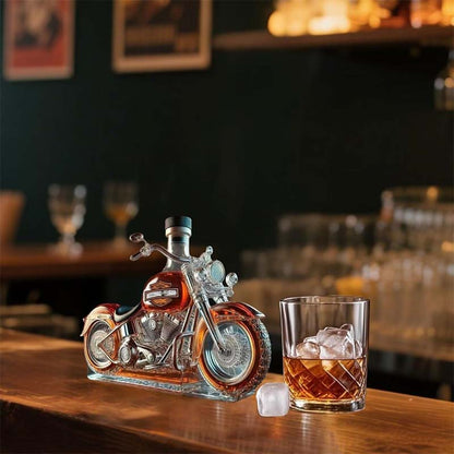 Creatieve Motorfiets Glazen Wijnfles