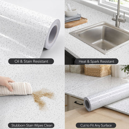 Marble Self-Adhesive Contact Paper - Waterproof & Oil-Proof Kitchen Backsplash & Countertop Decor