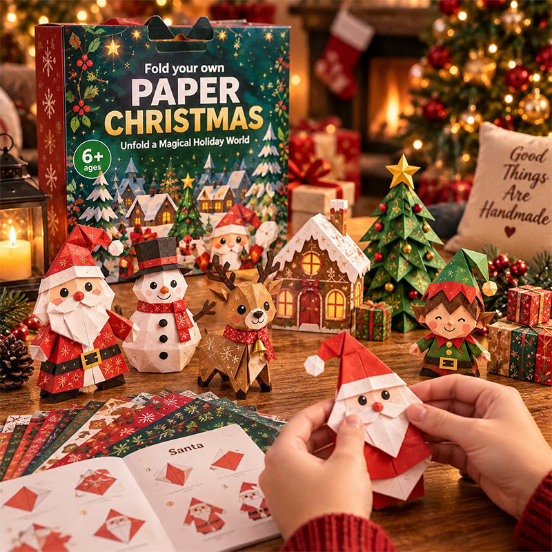 🎁Christmas Paper Craft Kit – Fold & Create Your Own Holiday Decorations