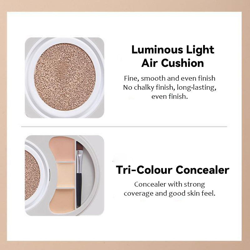 Trefärgad Concealerkudde I Puderbas