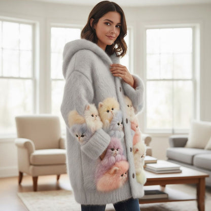 🐱 Nya Djurmönster 3D Tryckad Sweatshirt