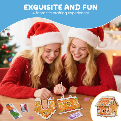 Diamantmålning av pepparkakssnömanstuga