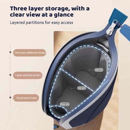 📚 Justerbart, infällbart pennfodral med stor kapacitet - ett drag och en omedelbar uppgradering! 🎨✨