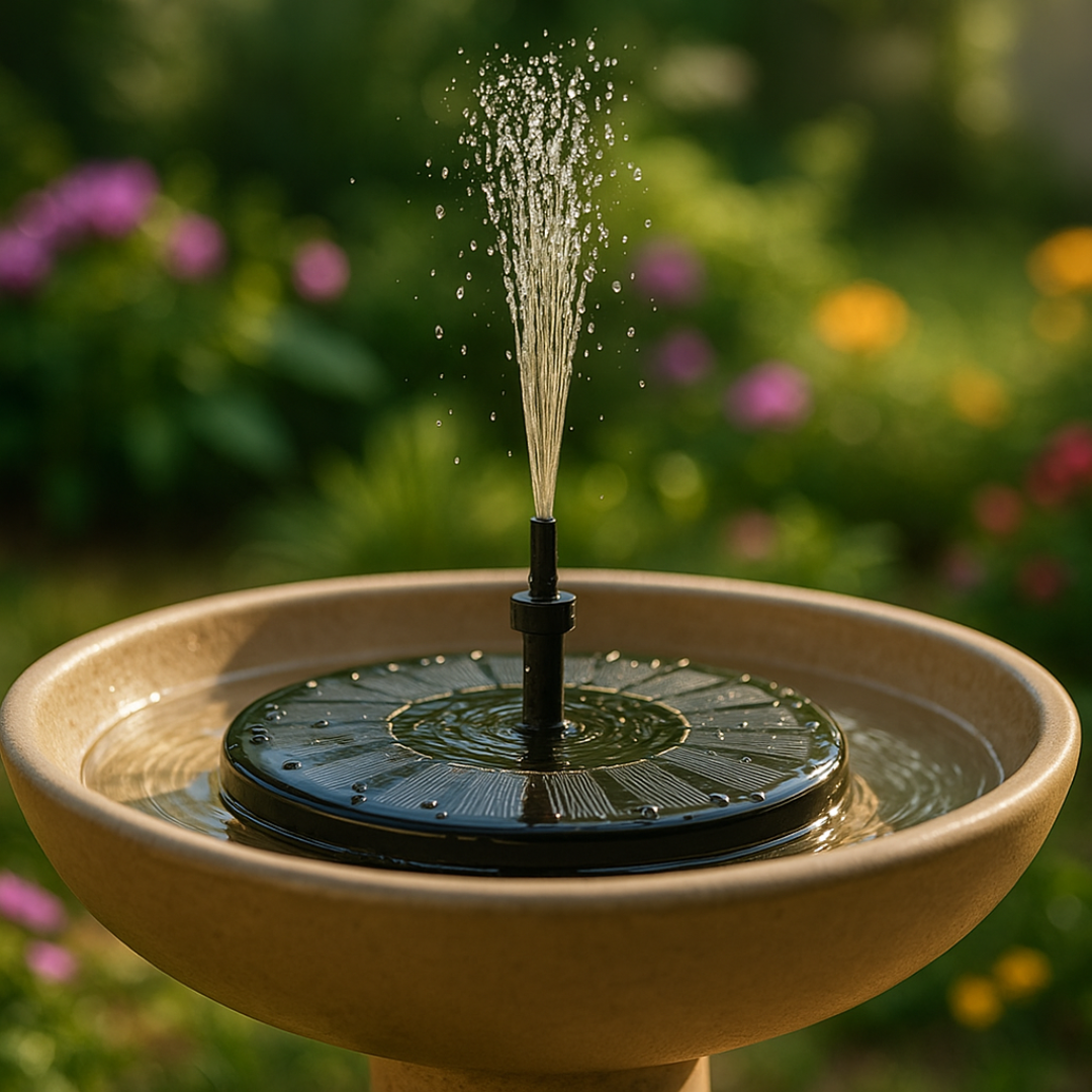 The solar fountain for vibrant gardens