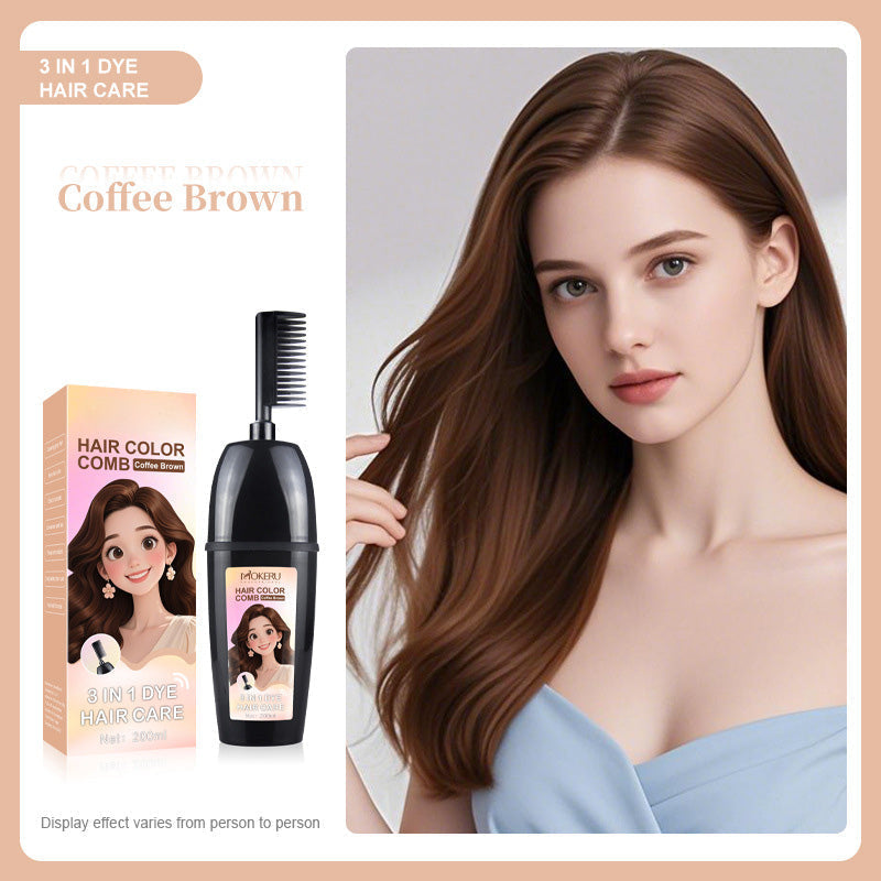 🧴3-in-1 hair dye comb | Easy hair dyeing at home with a built-in brush