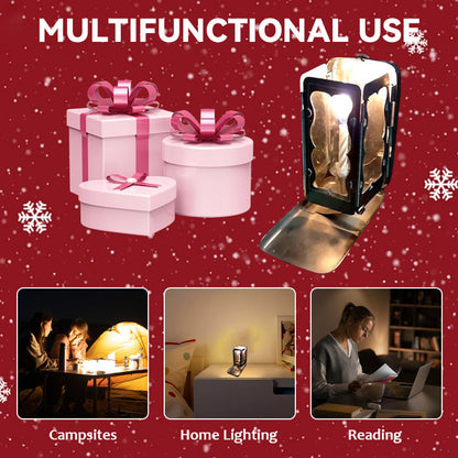 Fällbar fackellykta med stearinljus