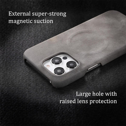 Hudvänligt Magnetiskt Telefonfodral I Halvpack Av Lammskinn