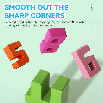 🌟 Antal staplingsblock i trä - Utforska siffrornas magi och väck kreativiteten