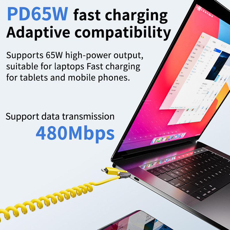 Nyårsförsäljning - 49% rabatt!-🔥4 i 1 snabbladdningskabel för våren
