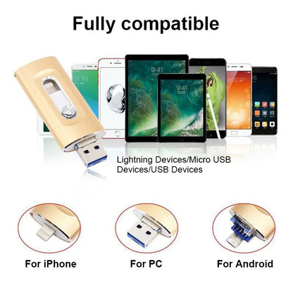 ⚡4-i-1-minne, bärbart USB 3.0-minne med hög hastighet