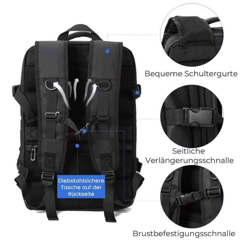 Reseryggsäck med stor kapacitet