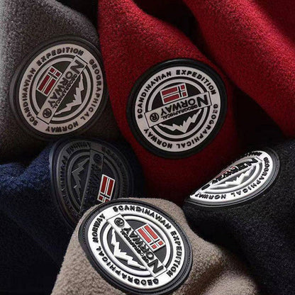 De bästa julklapparna - Tvålagers jacka med huva för män (originalprodukt av hög kvalitet) / vändbar polar fleecejacka