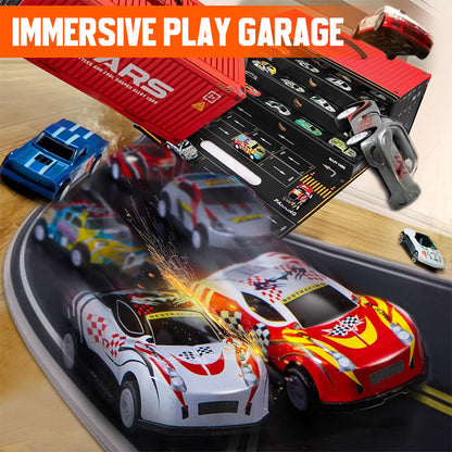 Presentset, inklusive mini-behållare för bilar med utdragbar baksida 🚗🎁