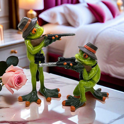 🐸🎯 Grodjägare – Rolig grodjägarefigur