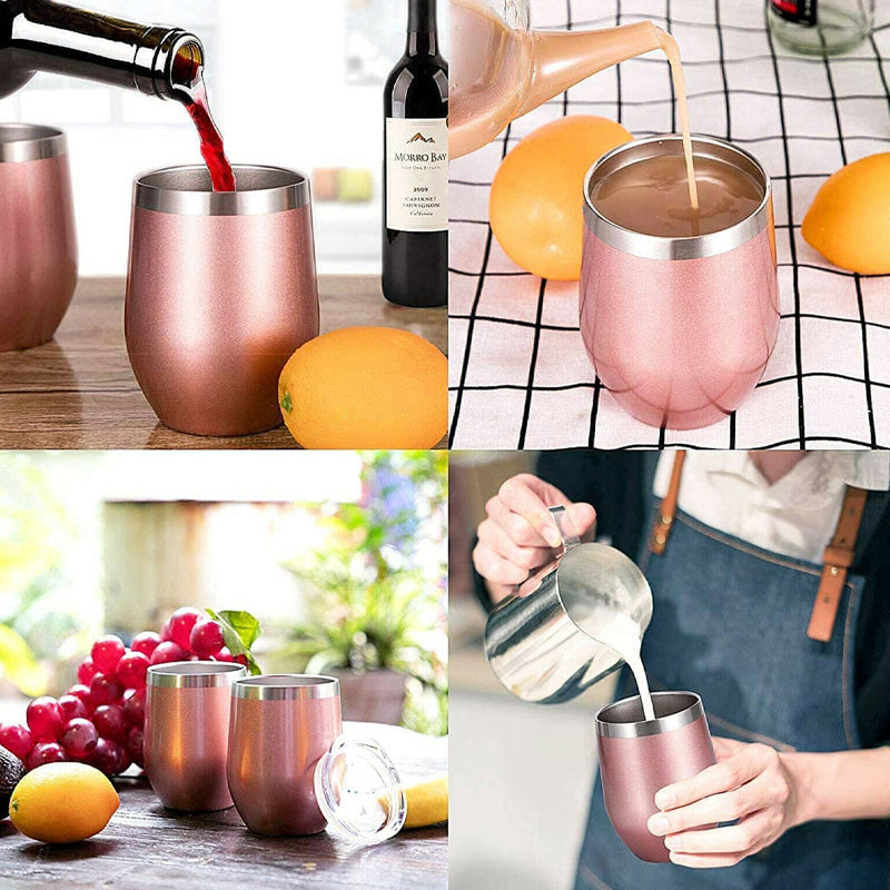 Creative Eggshell Cup - 12oz Stainless Steel Wine Cup