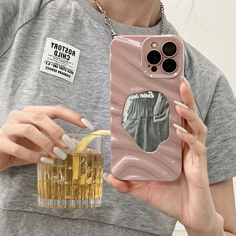 Skrynkligt Oregelbundet Spegelfodral