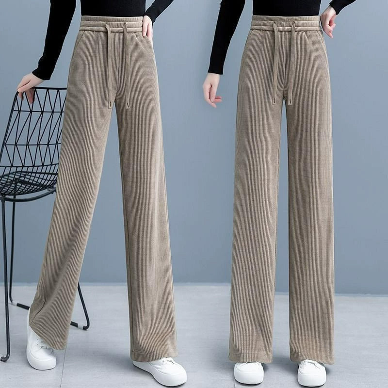 🍂 Höst- och vinterbyxor med vida ben och fleecefoder | Håll dig varm och chic ❄️